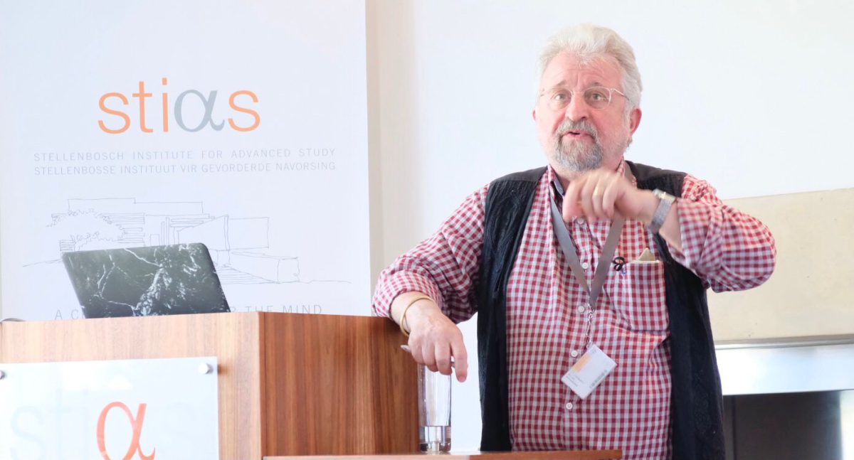 STIAS fellow Michael Neocosmos during his presentation on 9 September 2021