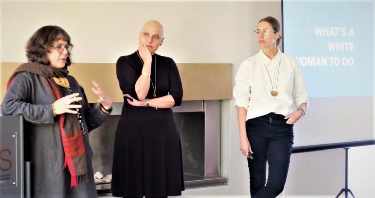 STIAS Visiting Scholars Amanda Gouws, Louise du Toit and Azille Coetzee during their seminar on 17 September 2020