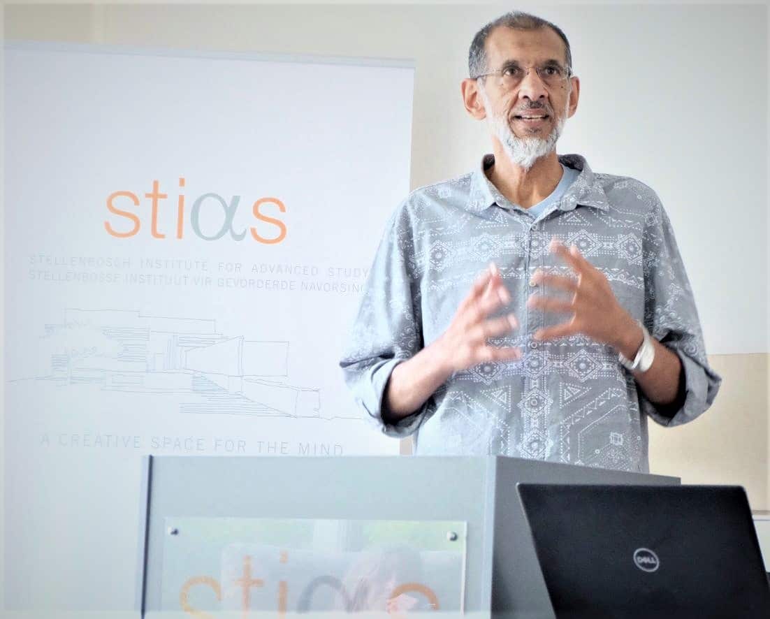 STIAS Visiting Scholar Goolam Vahed during their presentation on 8 October 2020