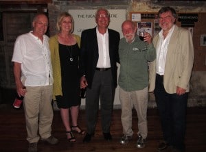 Attending the preview: Athol Fugard with the STIAS Programme and Fellowship Committee (Jannie Hofmeyr, Louise Viljoen, Bernard Lategan and STIAS director Hendrik Geyer)
