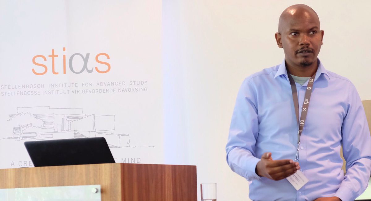 STIAS Iso Lomso fellow Elifuraha Laltaika during his seminar on 28 September 2021